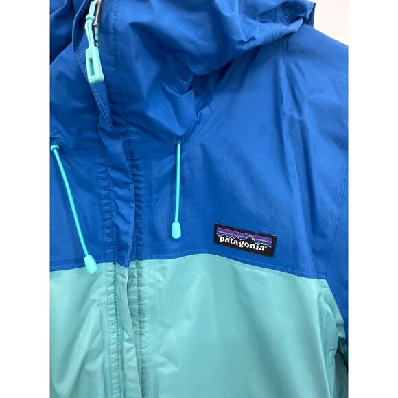 Patagonia Women's Torrentshell Rain Jacket Teal/Navy Blue Size Medium - Picture 2 of 5